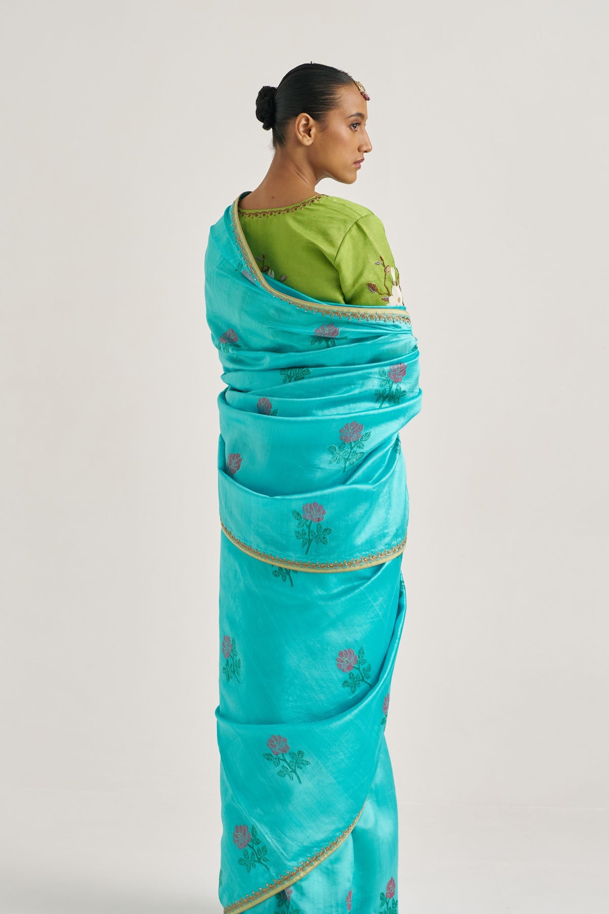 Jhanvi Blue Saree