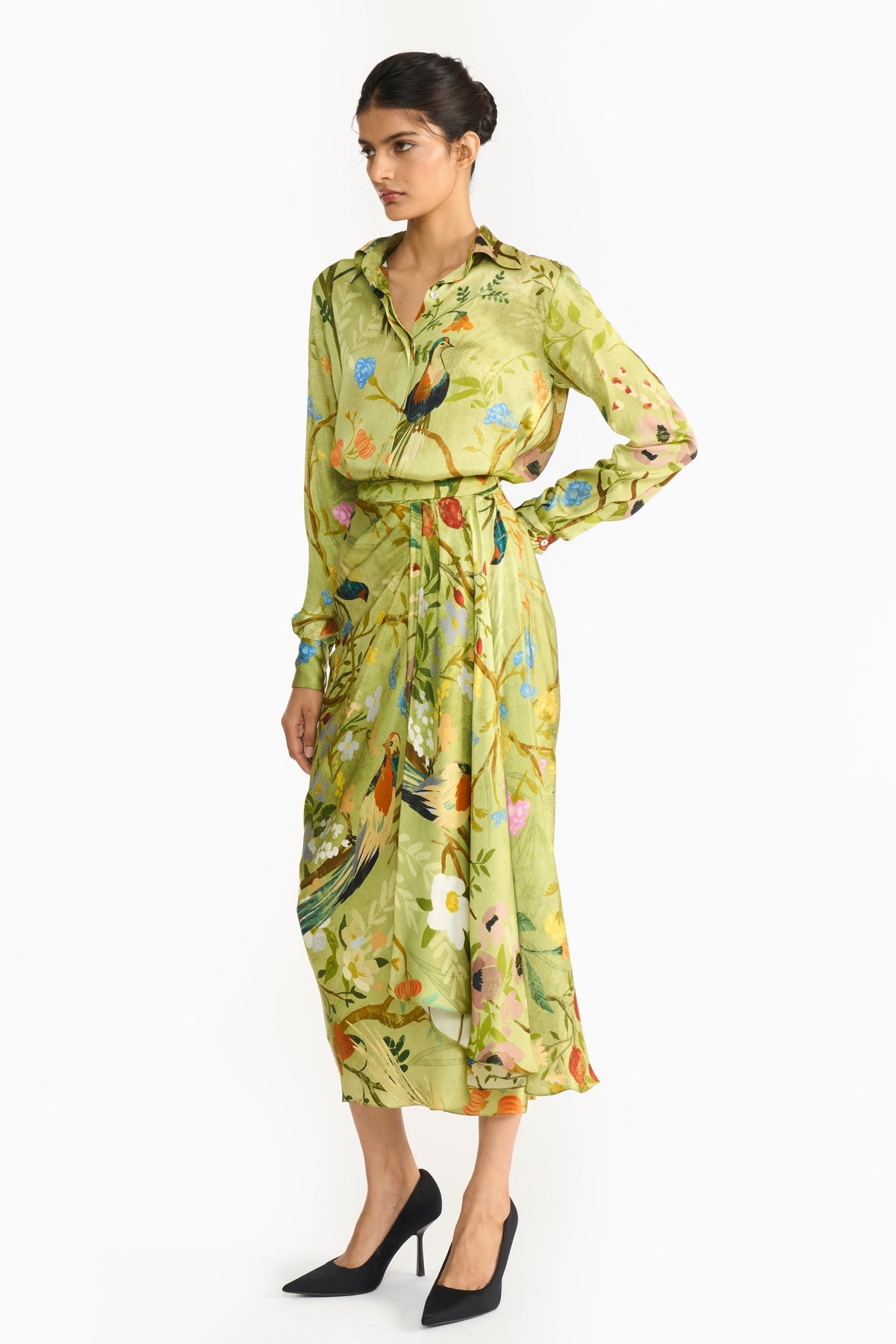 Green Chinoiserie Co-ord Set