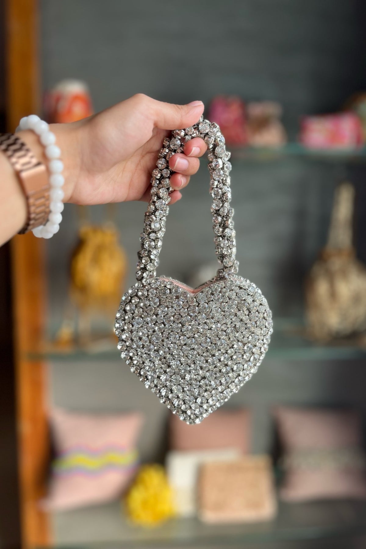 Heart Bag Silver