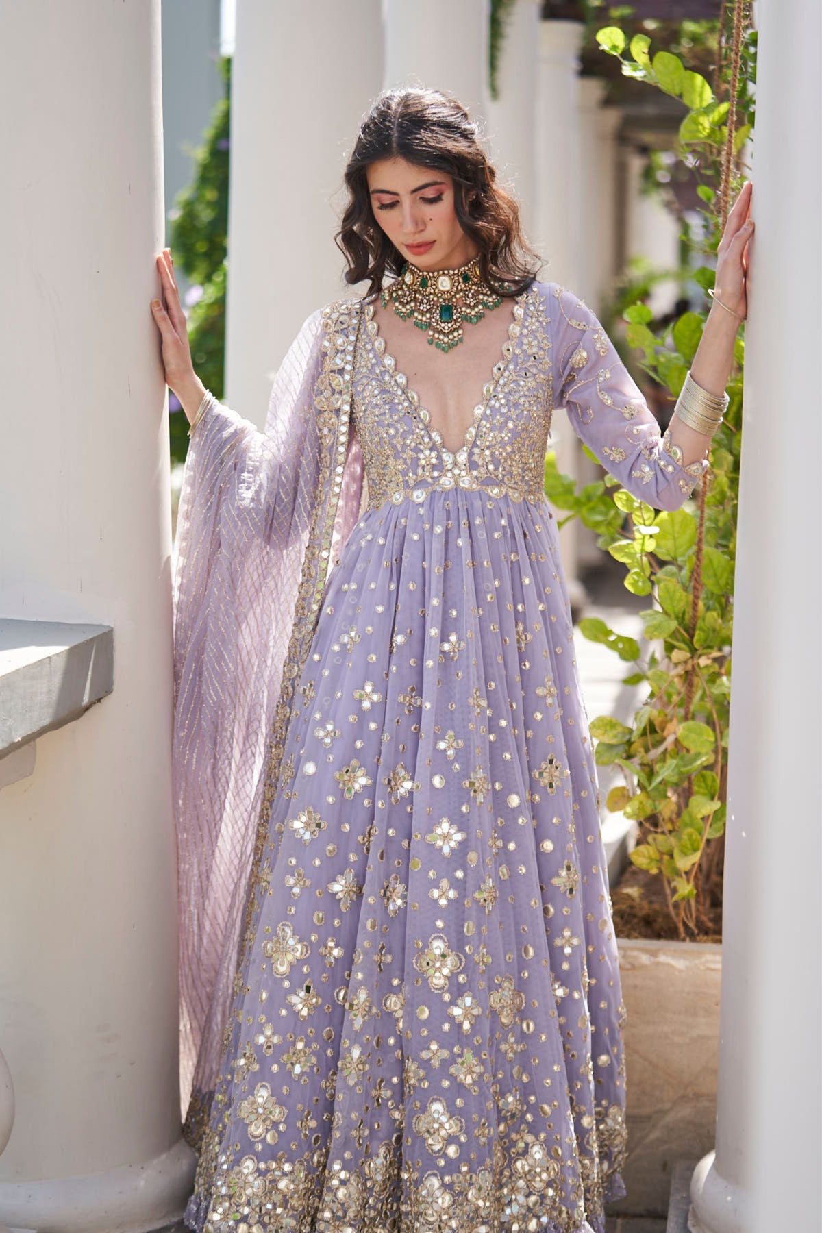 Martini Lilac Anarkali Set