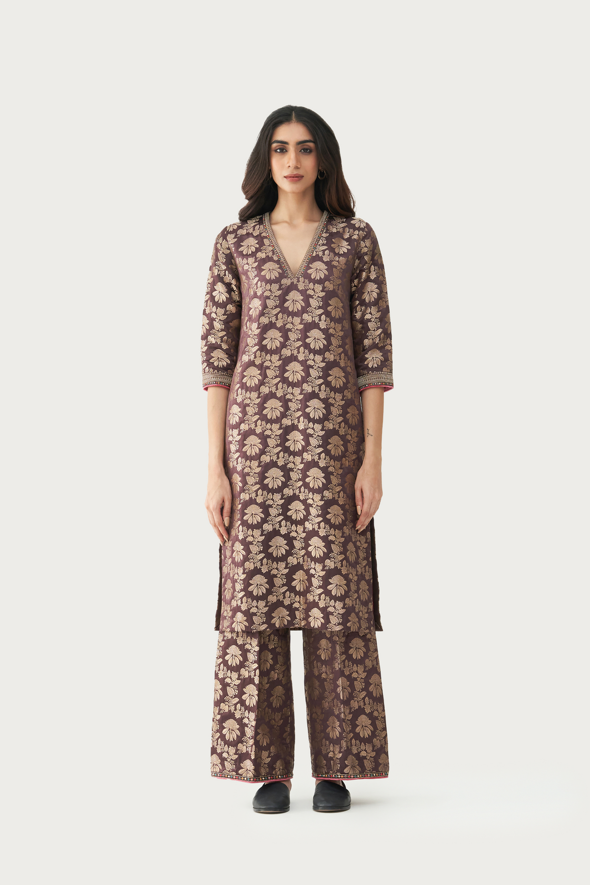 Slate charcoal kurta pant set