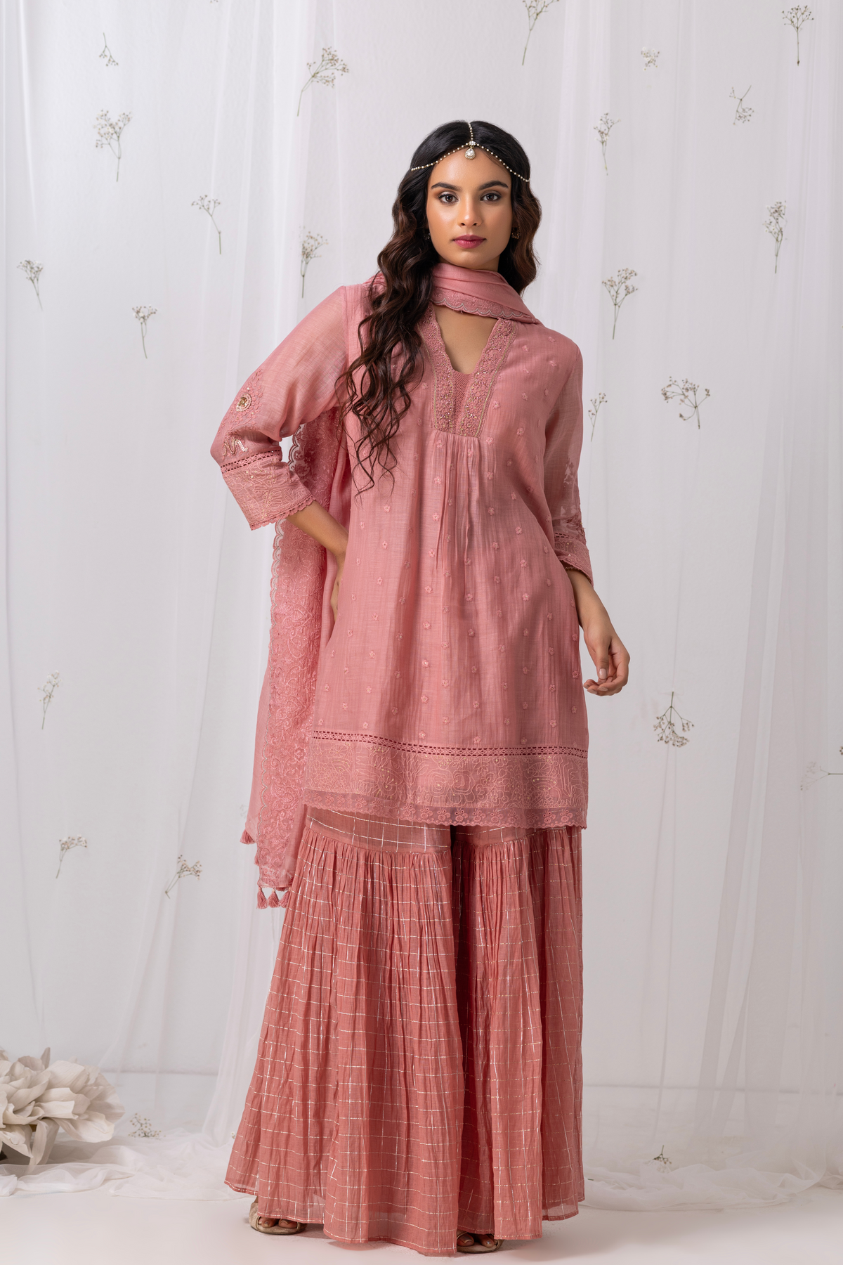 Zohra Pink Sharara Set
