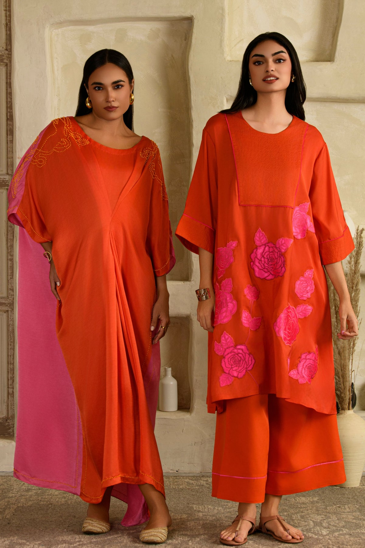 Gulabo Narangi Kurta Set