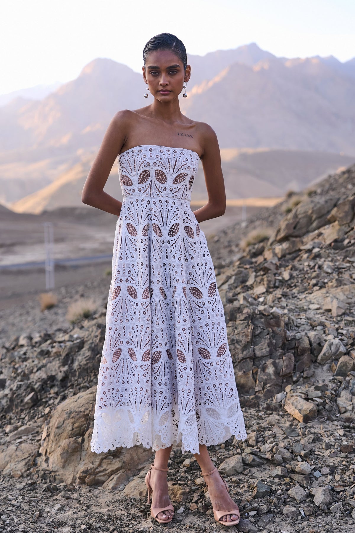 Cutwork Lace Midi