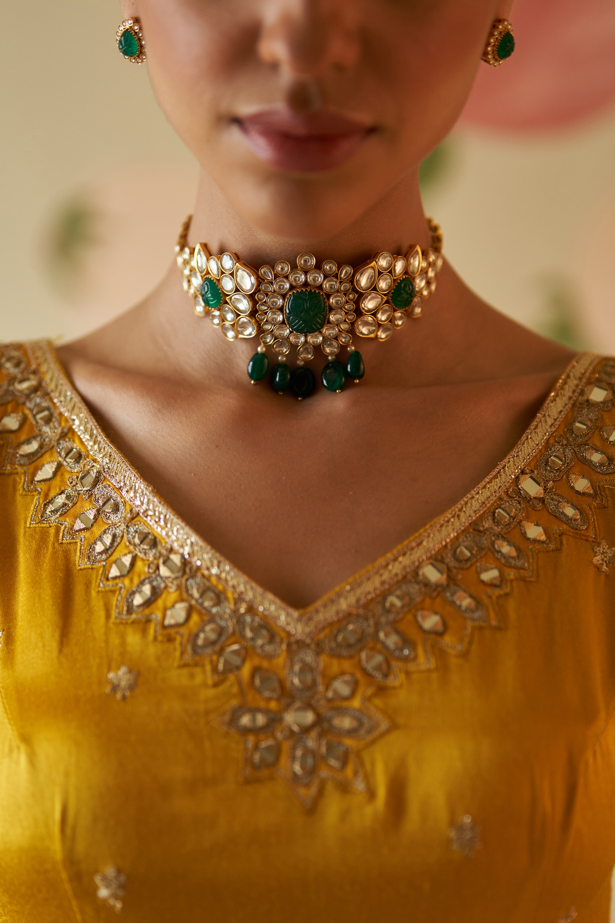 Mustard Satin Sharara Set