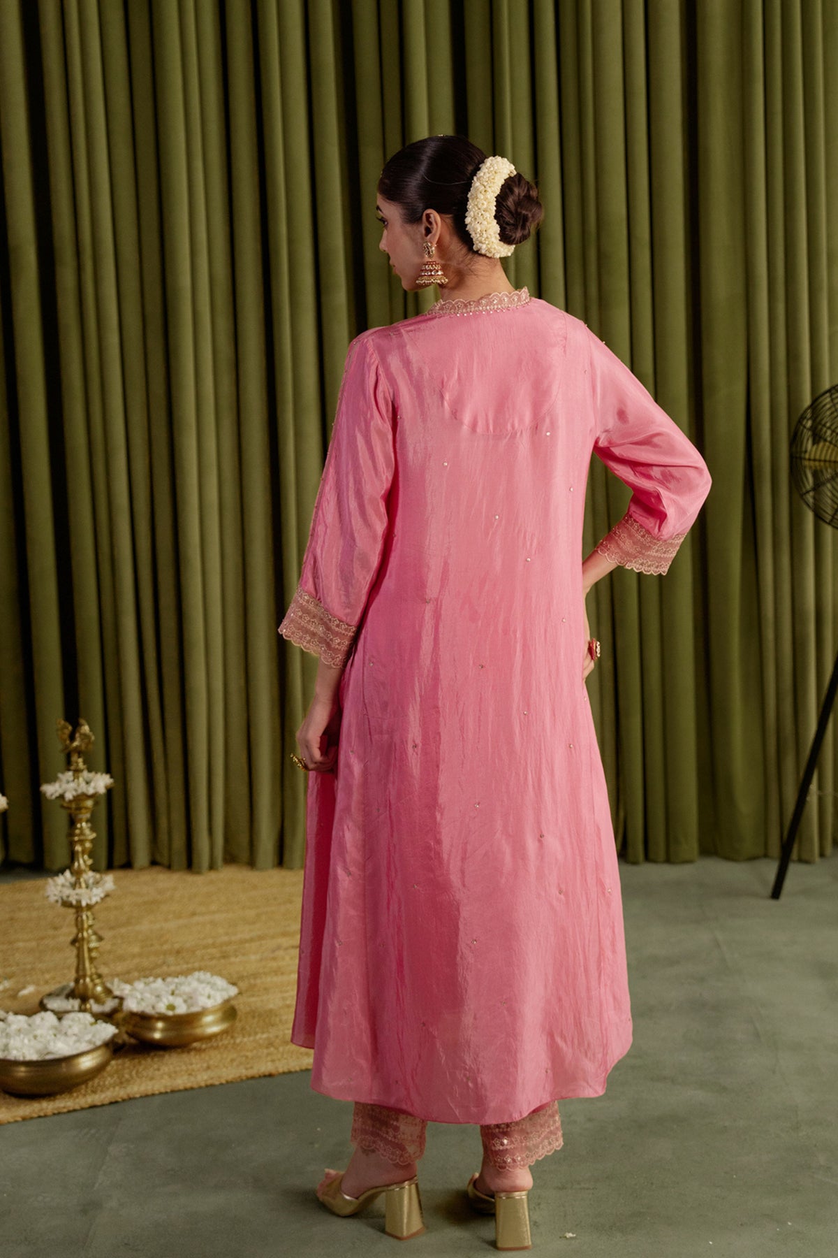 Rose Pink Magnolia Kurta Set