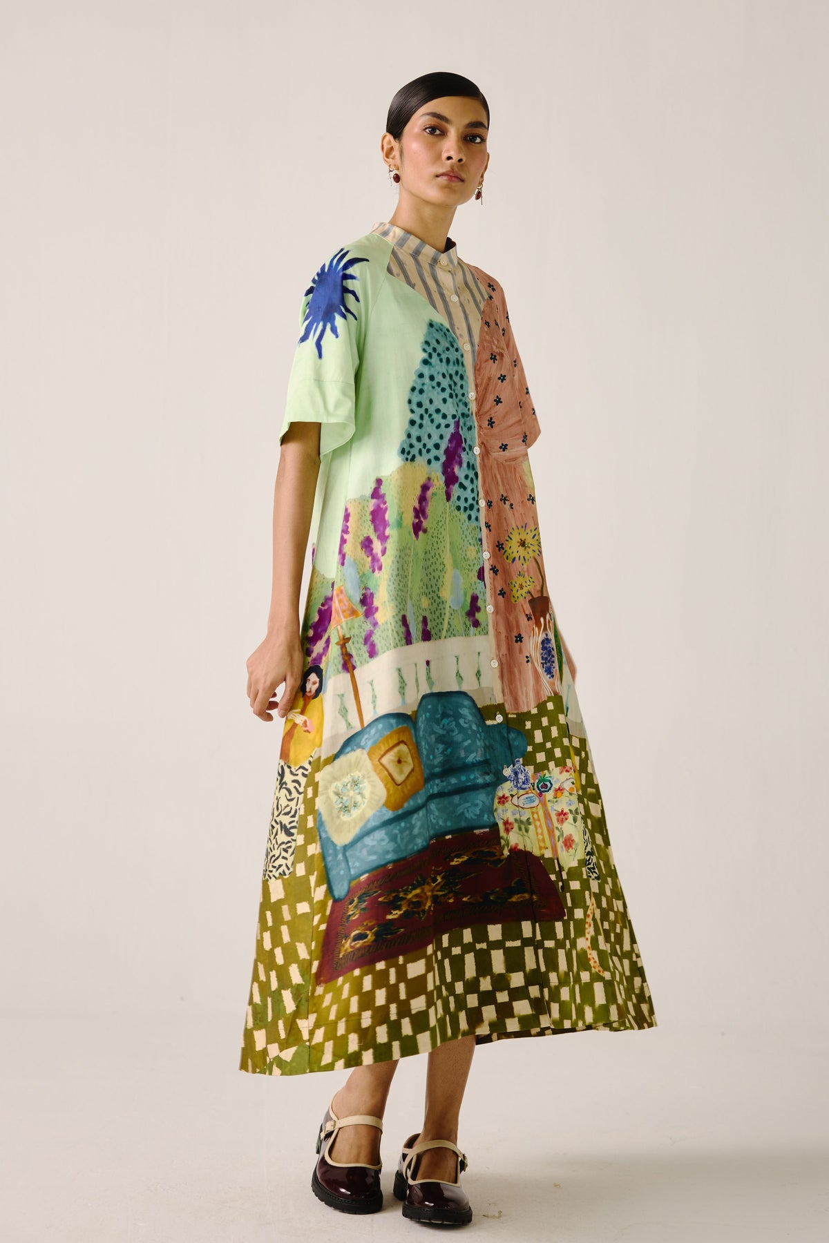 Fisherman A- Line Long Dress