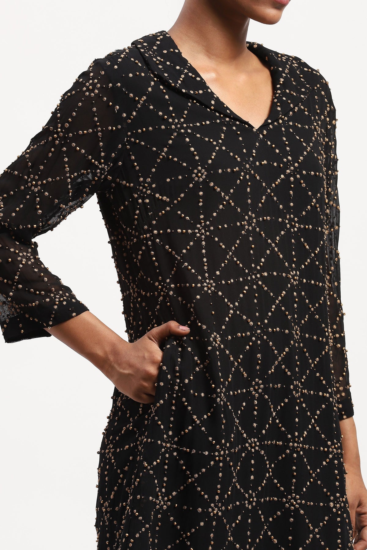 Embroidered Jaali Dress