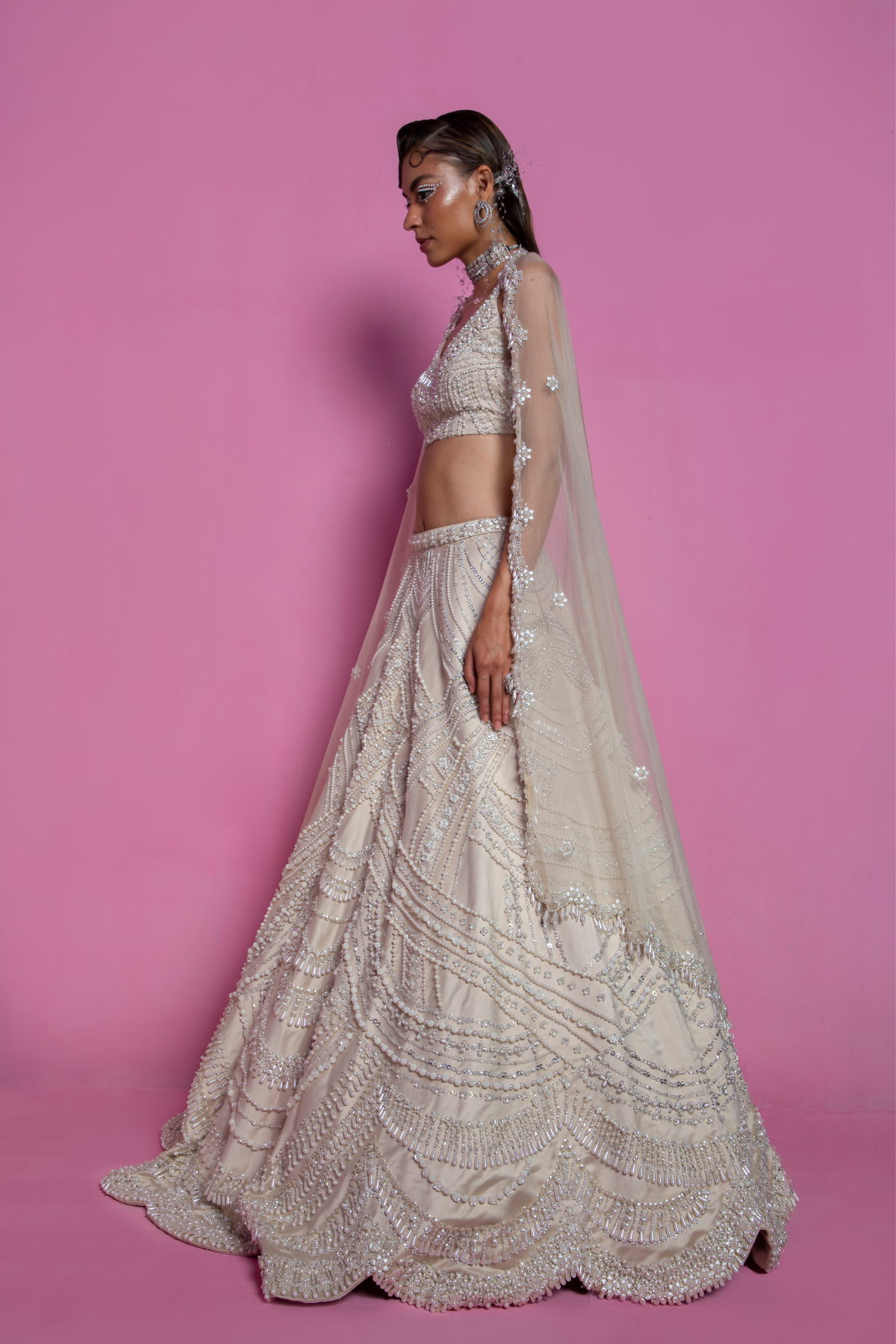 Queen of Pearls Lehenga