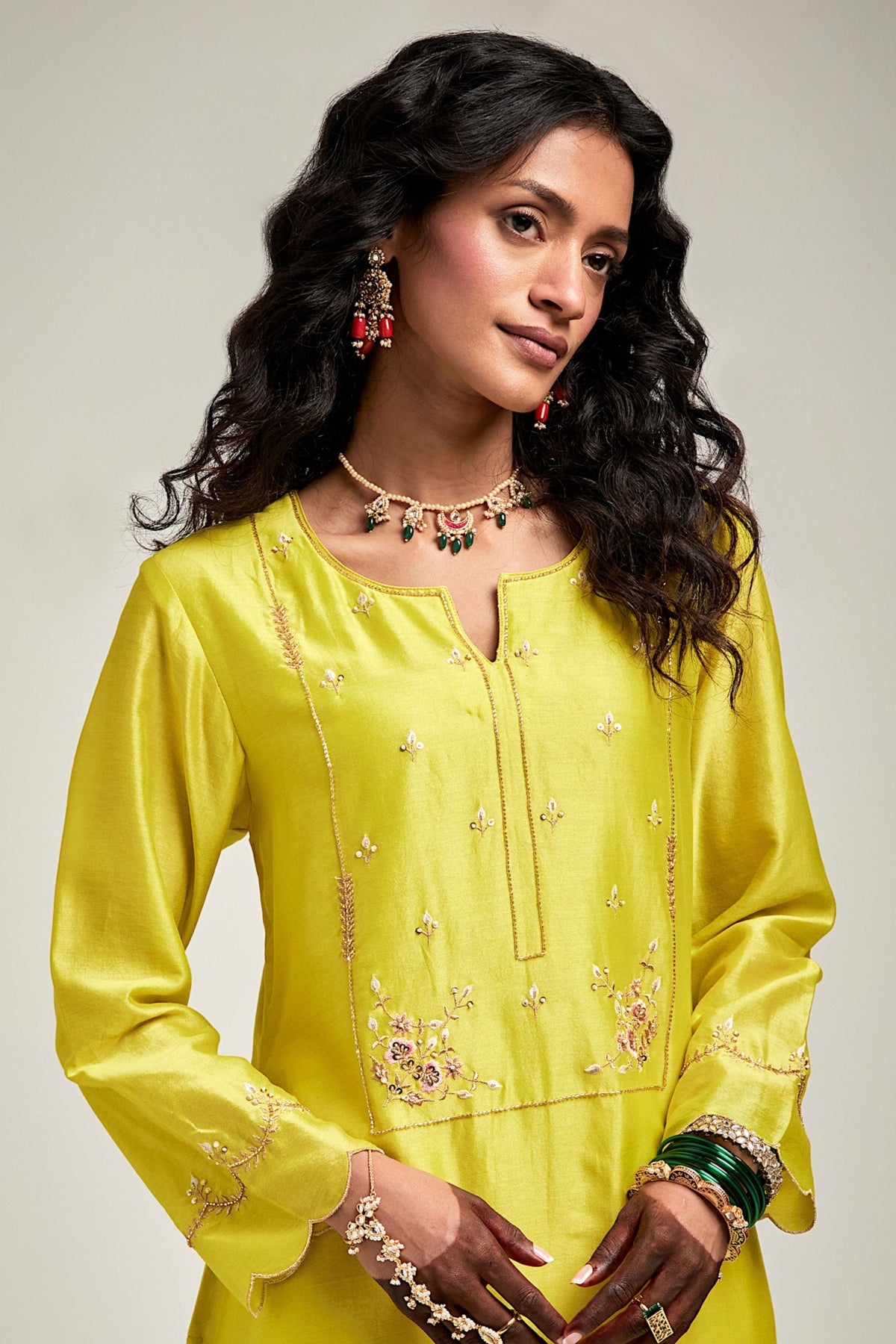 Lime Kurta Set