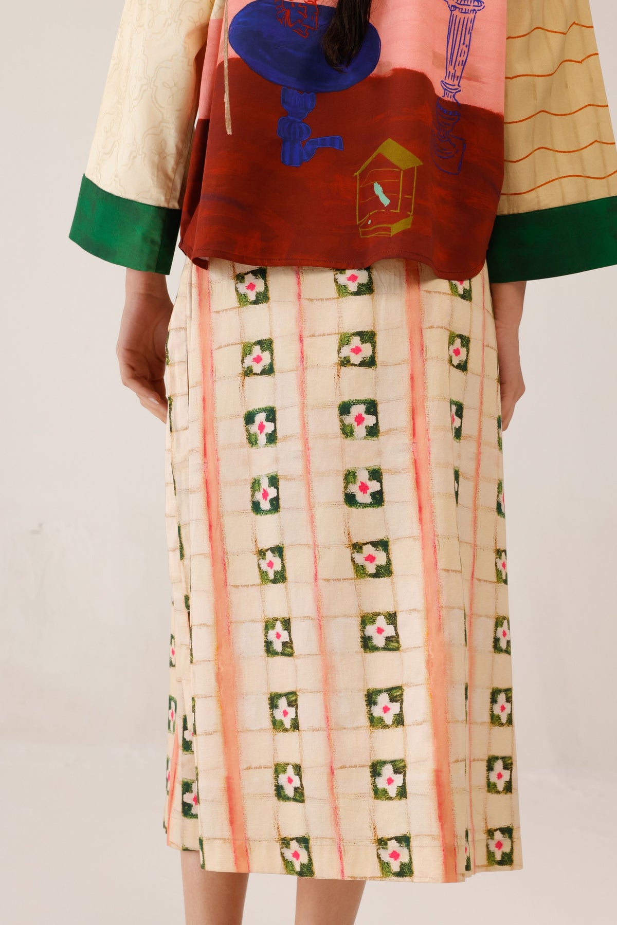 Tiles Wrap Skirt