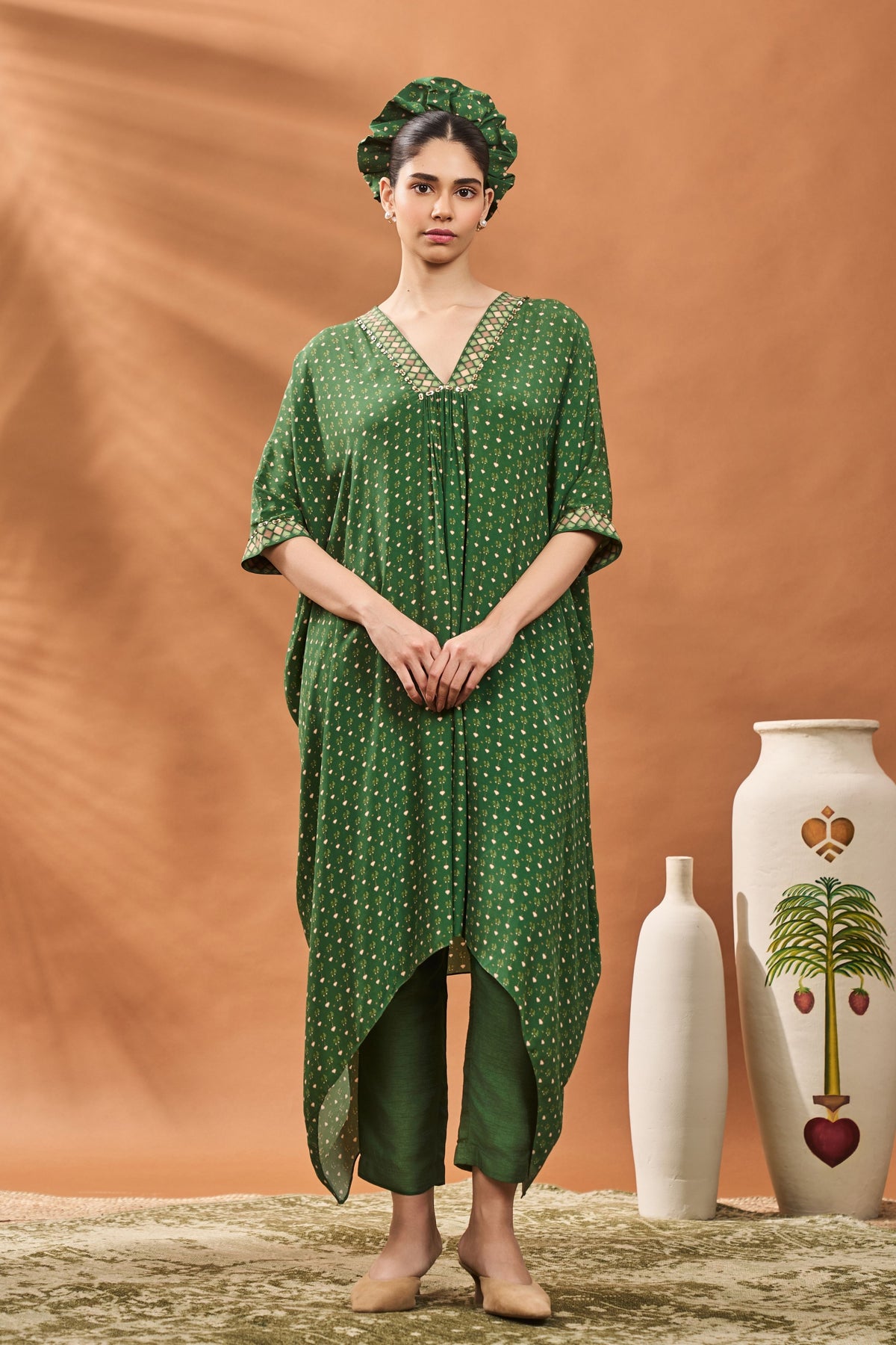 Green Tree of Hearts Tunic Set