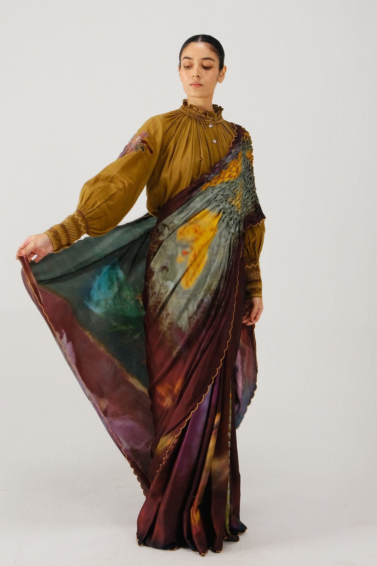 X-ray Smocked Saree