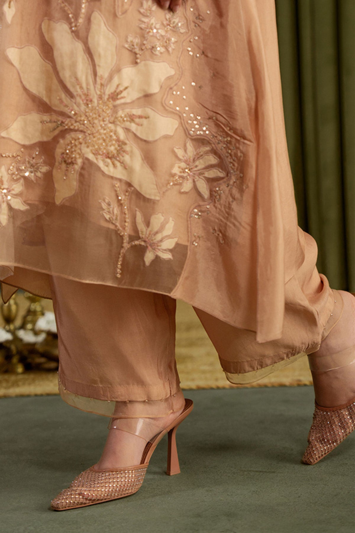 Golden Beige Magnolia Kurta Set