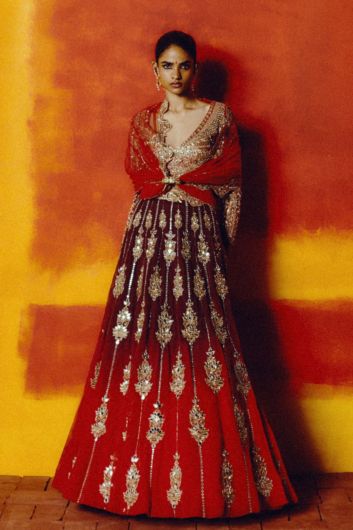 Kumkum Vizhavu Lehenga Set