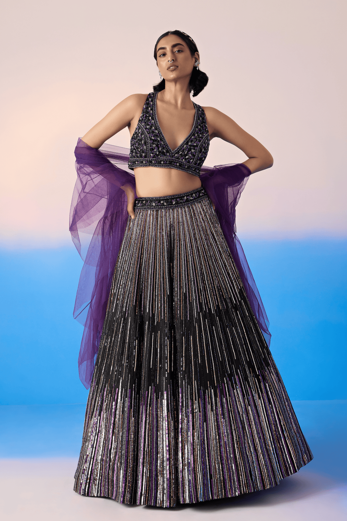 Black Lehenga Set