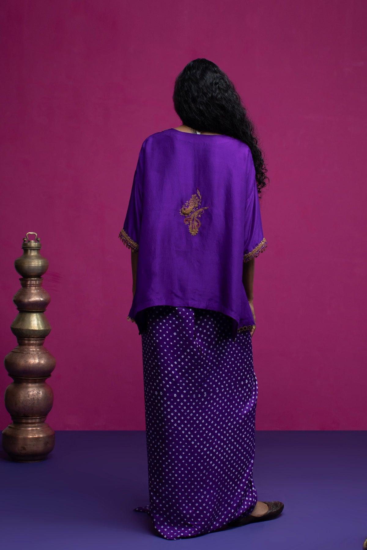 Peacock Paisley Kaftan Set