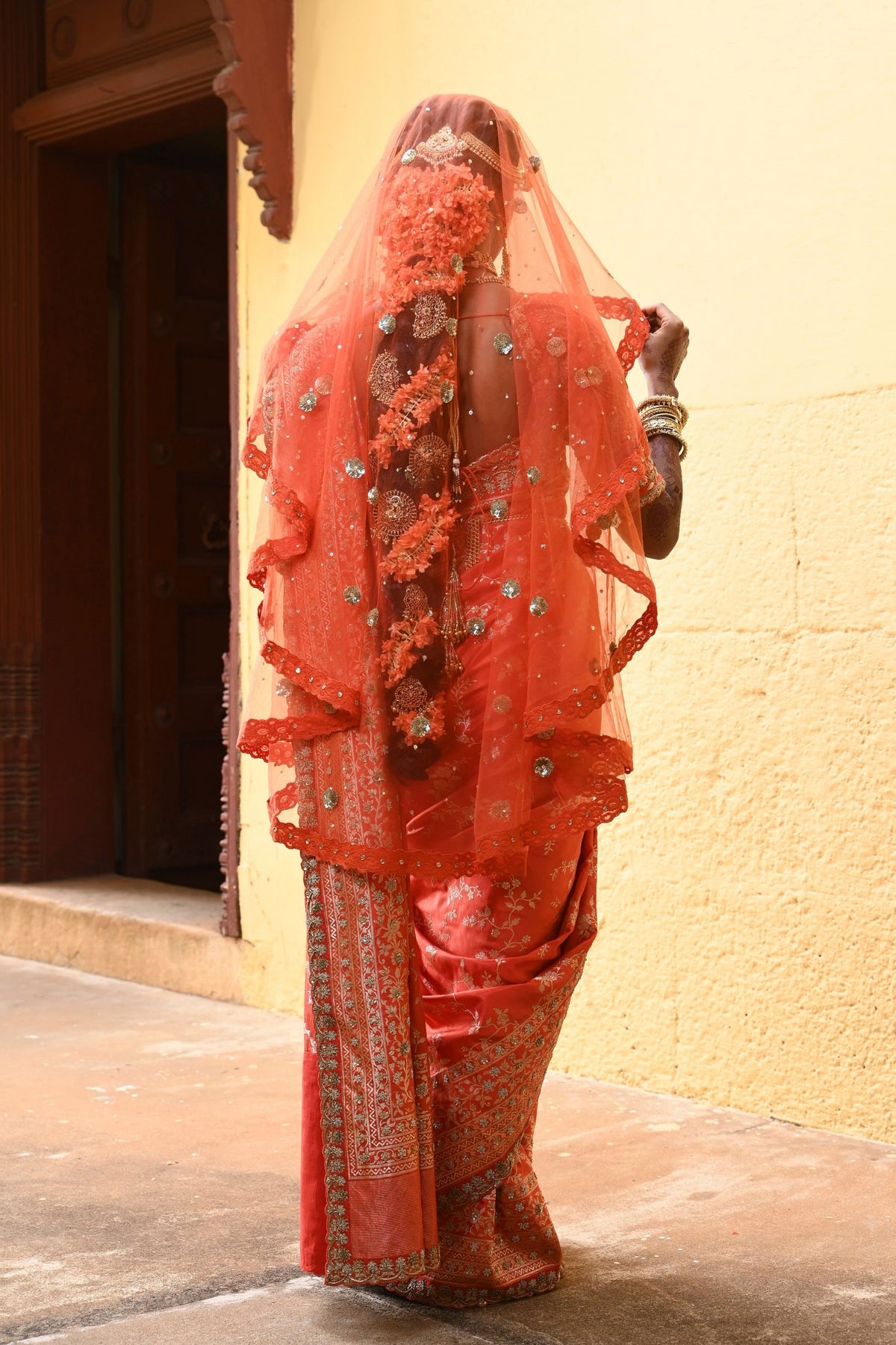 Oorani Orange Veil