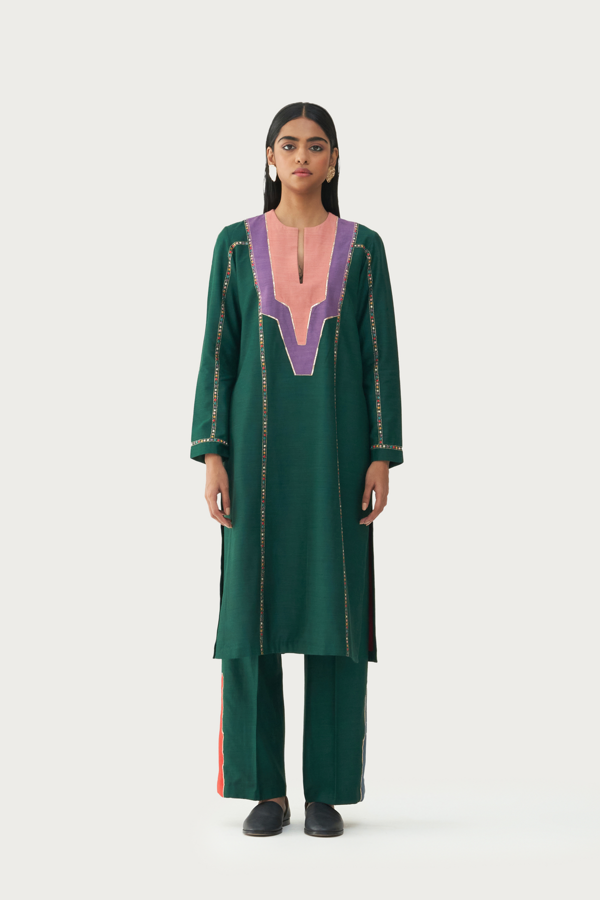 Amara olive kurta pant set