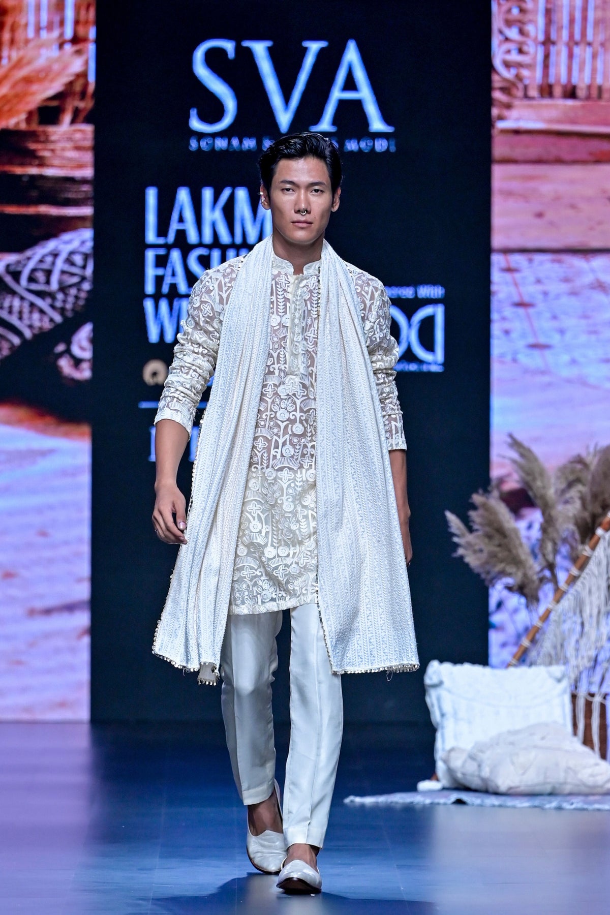 Ivory Embellished Kurta Set