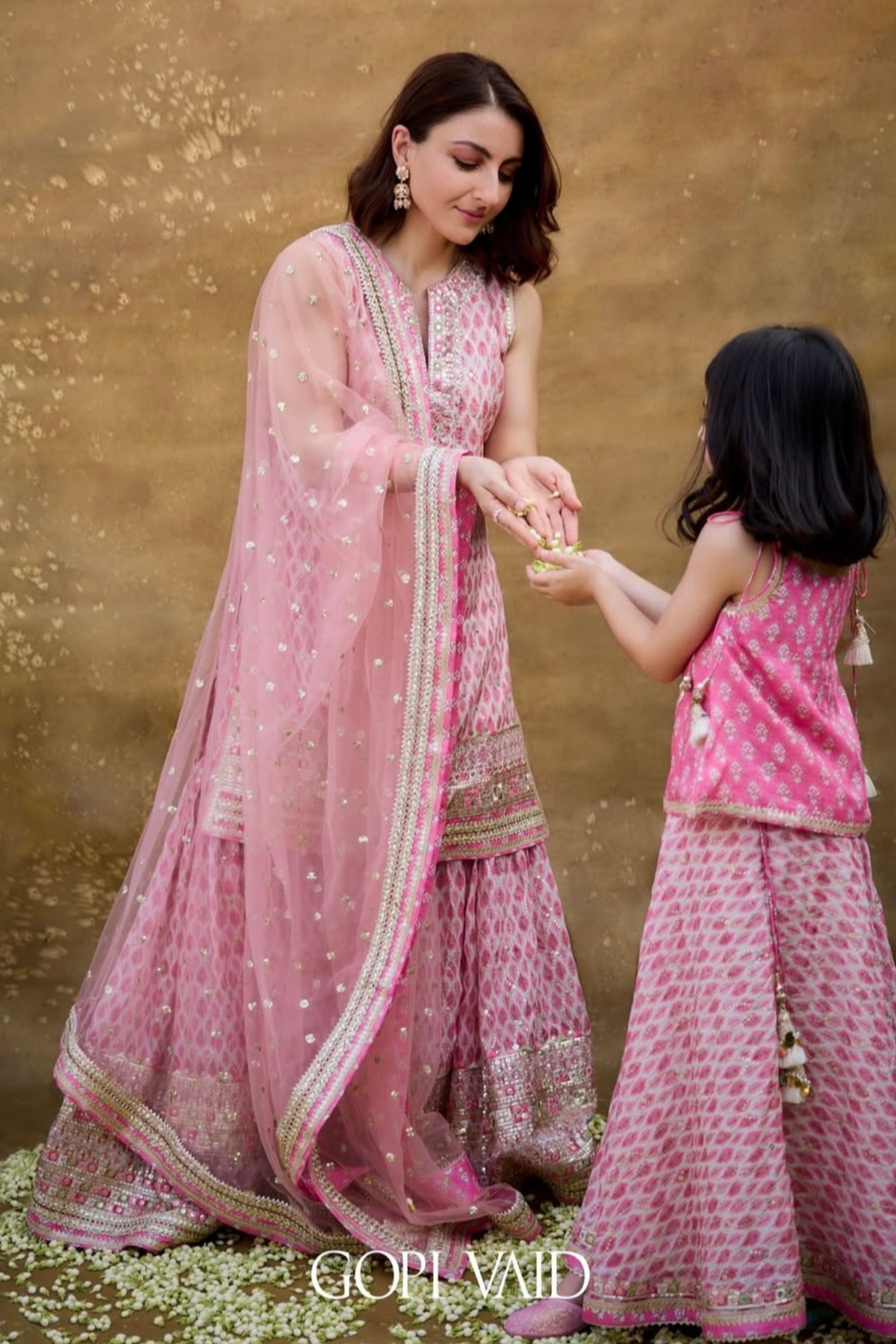 Soha Ali Khan in Dhruvi Sharara Set