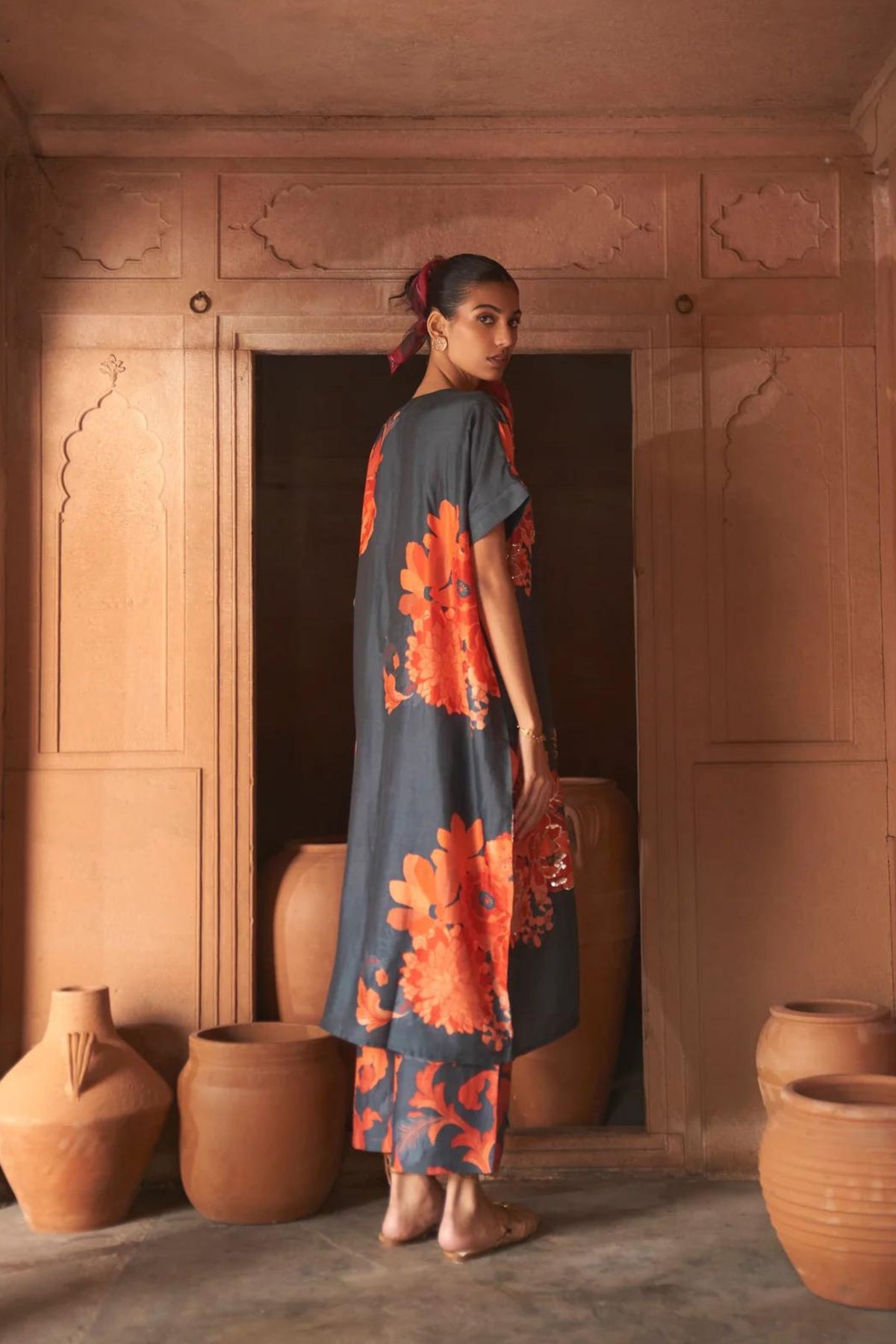 Navy Moroccan Oversize Set
