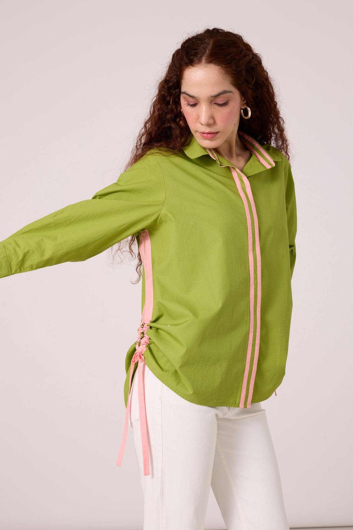 Autumn Matcha Green Shirt