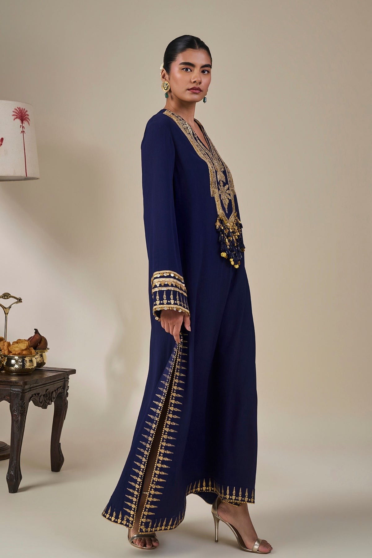 Sapphire Tidal Bloom Kaftan