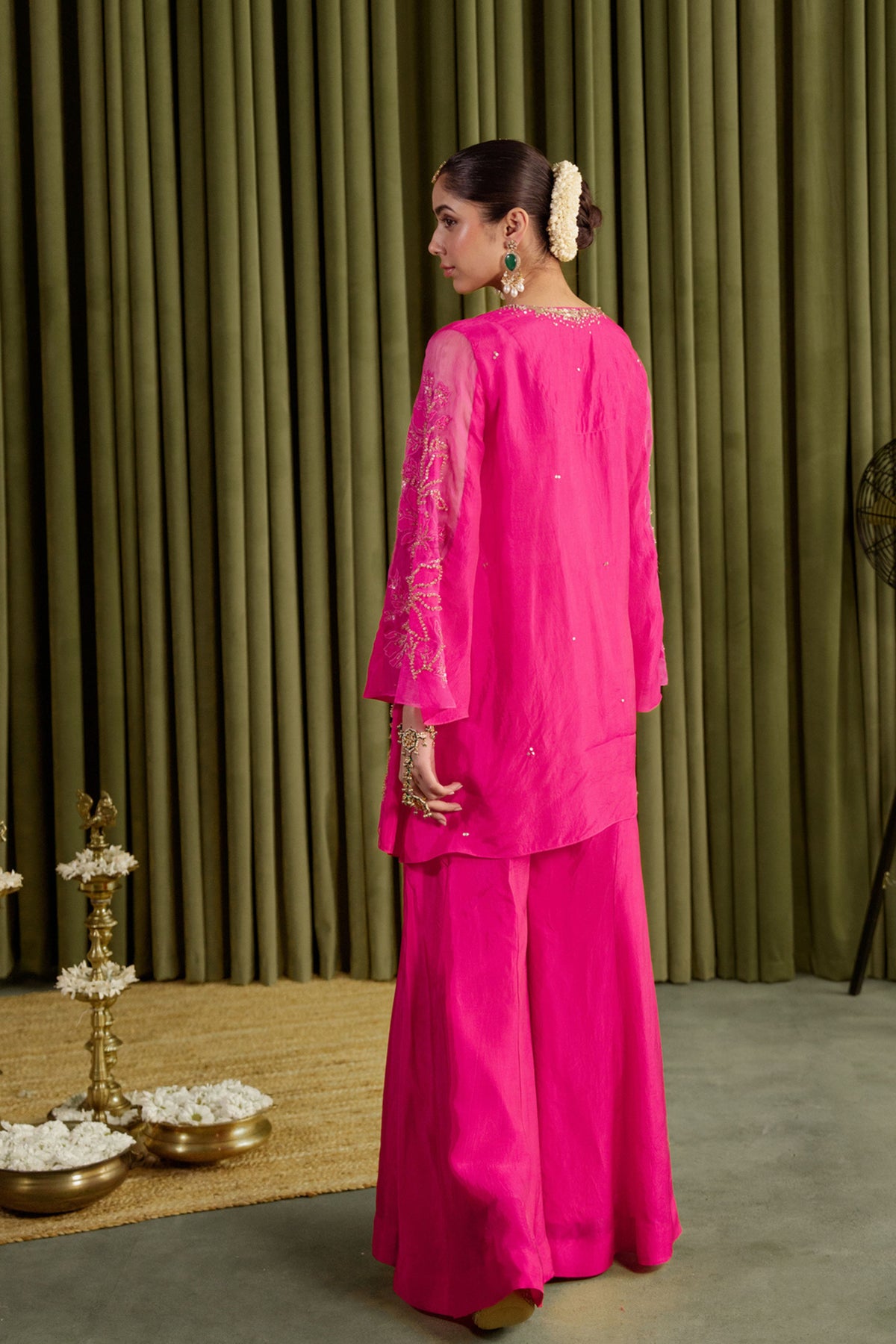 Hot Pink Sharara Set