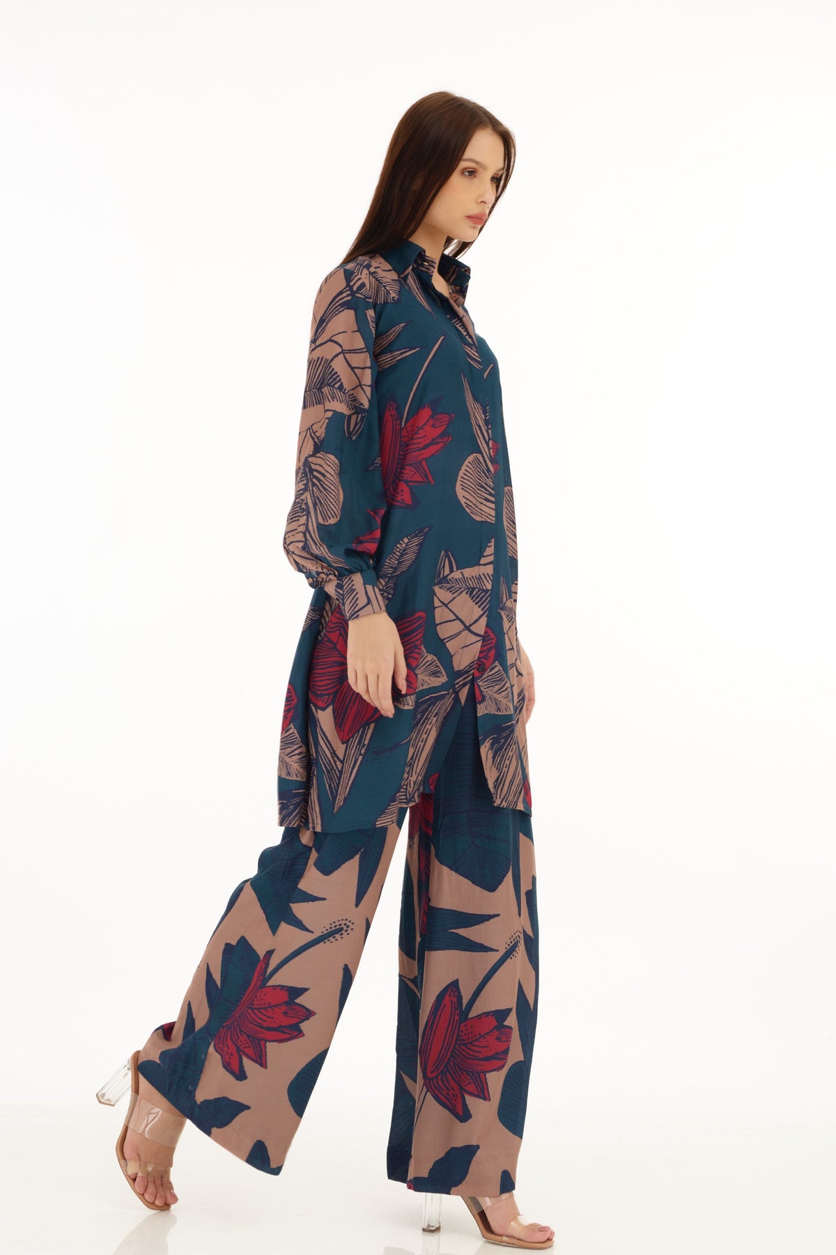 Blue and Red Long Shirt