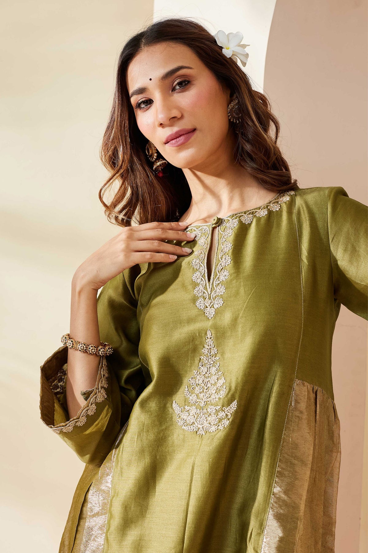 Olive Green Mehreen Kurta Set