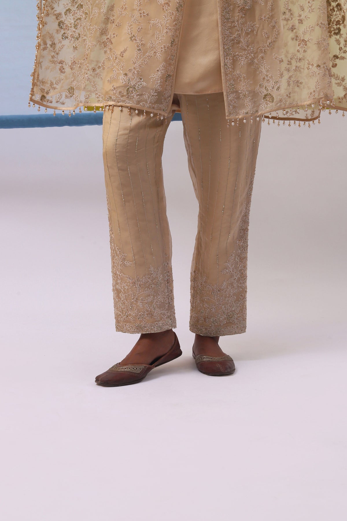 Beige Reeha Cape Set