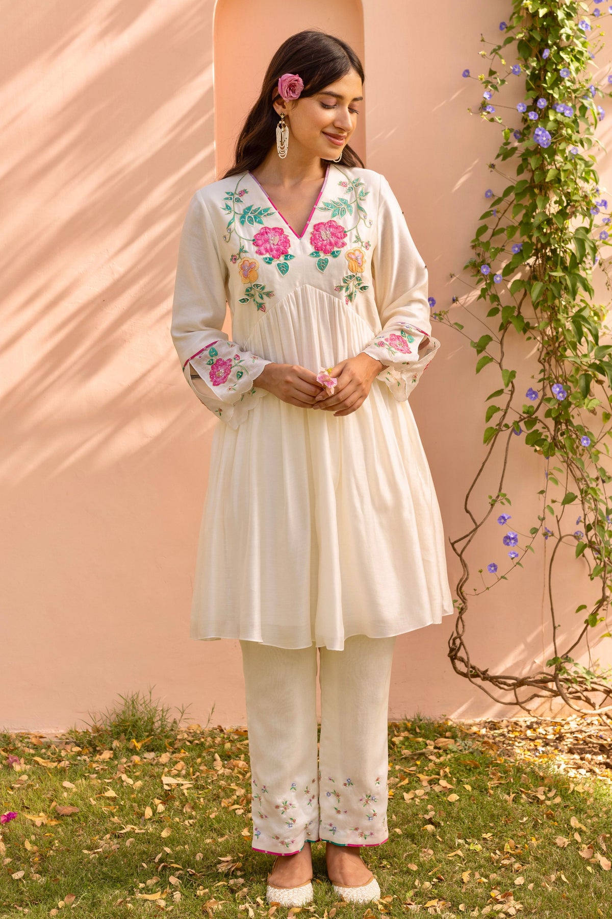 Zia Gathered Short Kurta Set