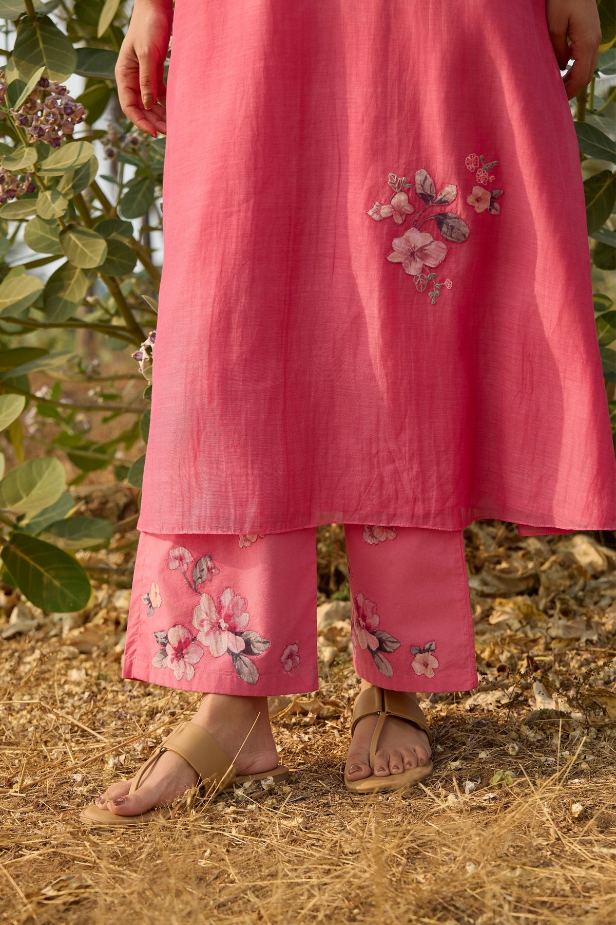 Rose Applique Tunic Set