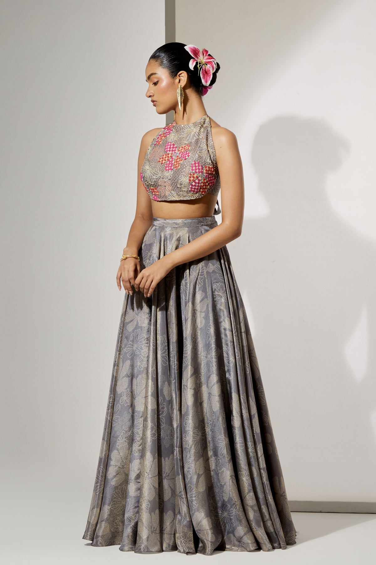 Midnight Bloom Lehenga Set