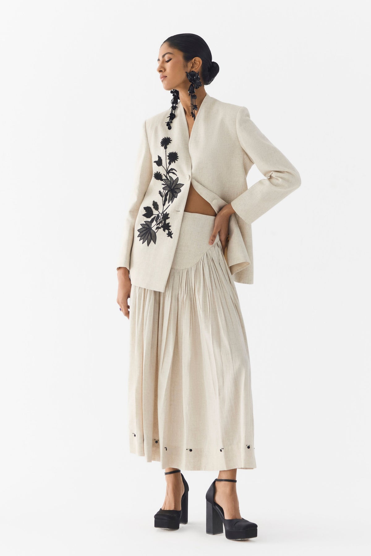 Tiger Lily Linen Blazer & Skirt
