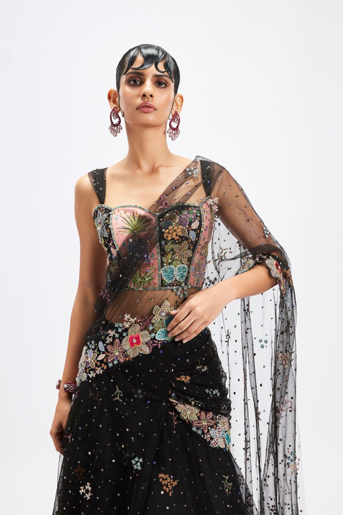 Azalee Black Lehenga Set
