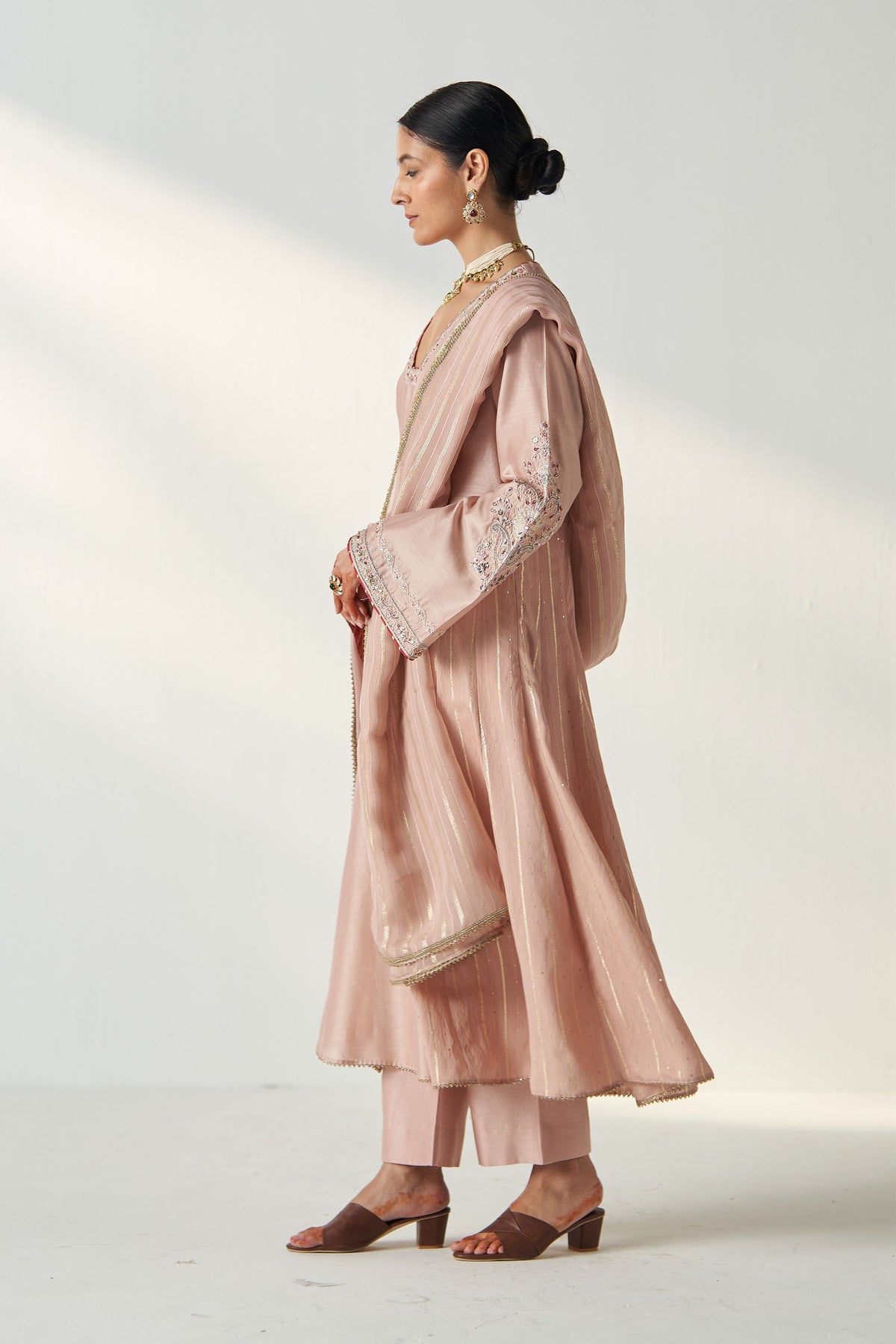 Palak Blush Pink Anarkali Set