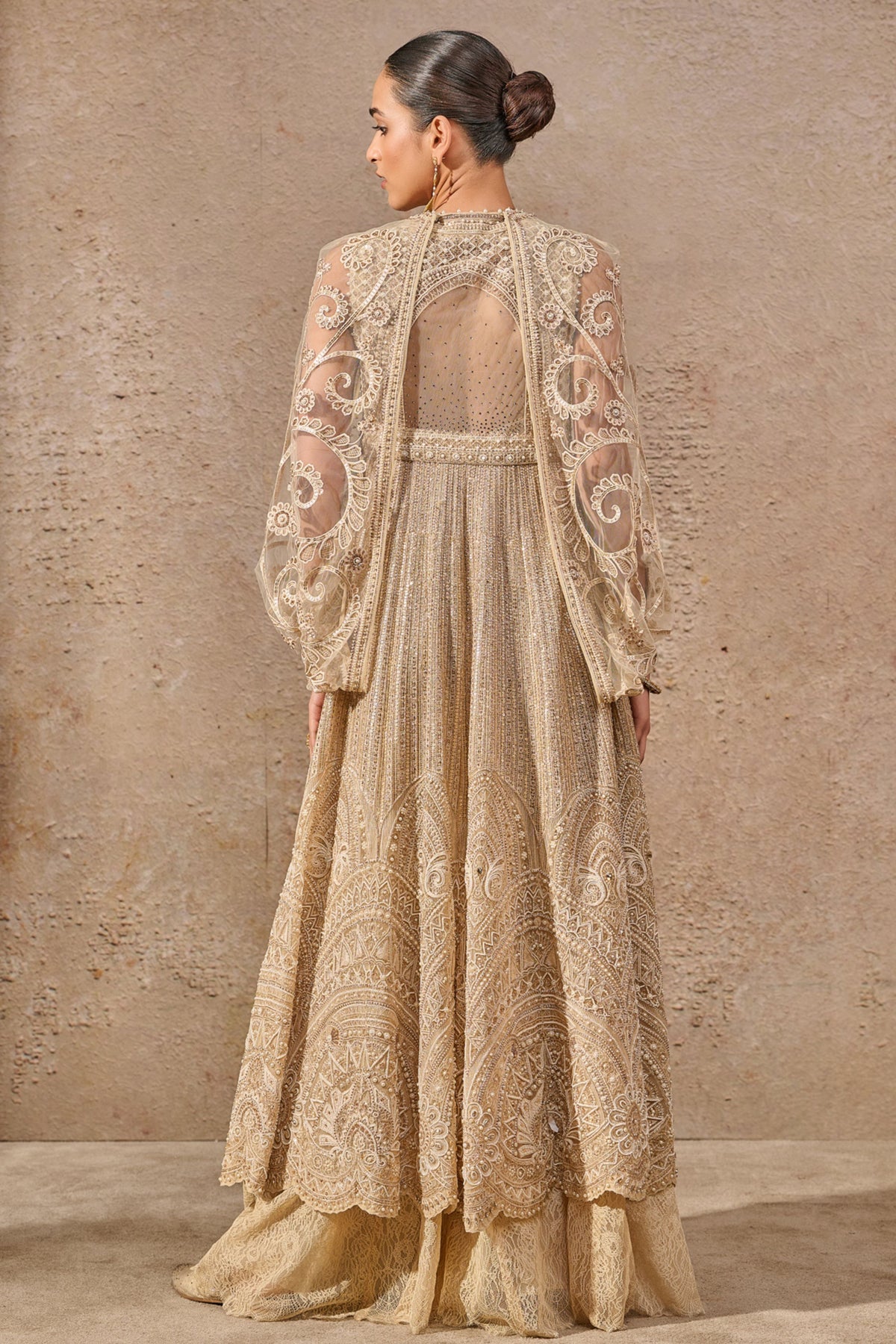 Ivory Embroidered Jacket Set
