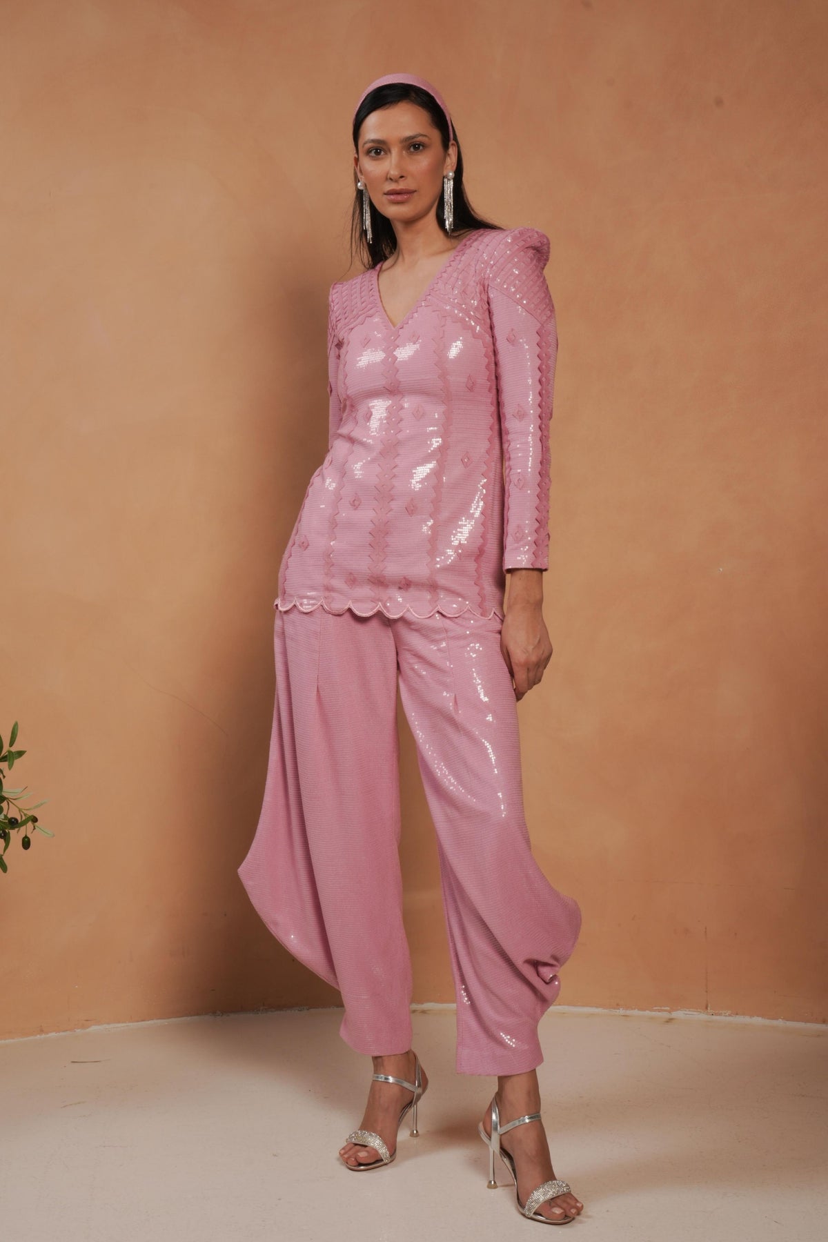 Top With Draped Pants