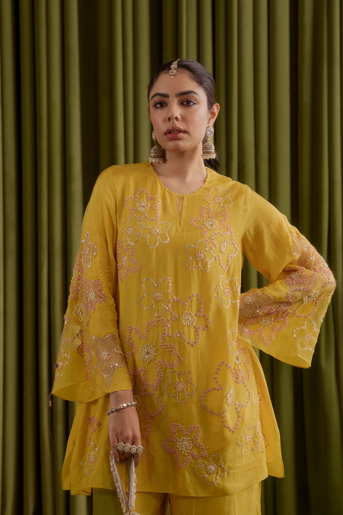 Mango Embroidered Sharara Set