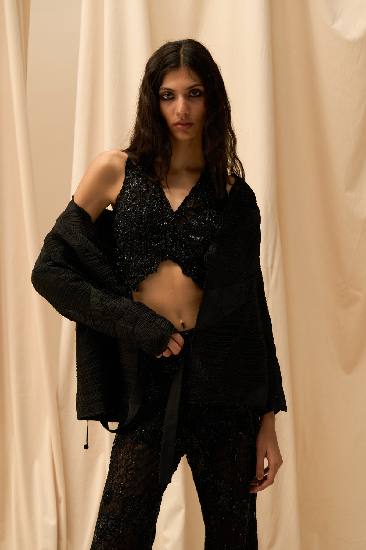 Black Aquatic Noir Co-ord Set