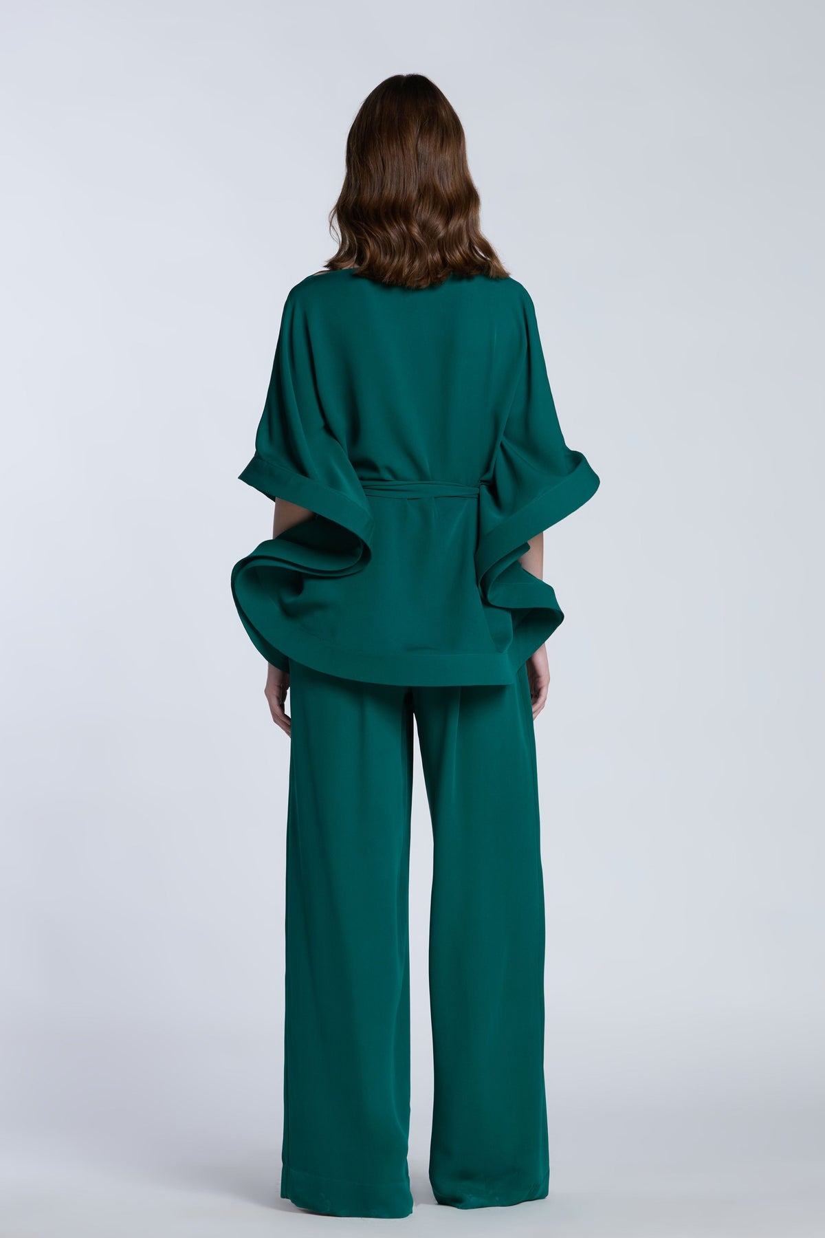 Green Top And Wide Pant