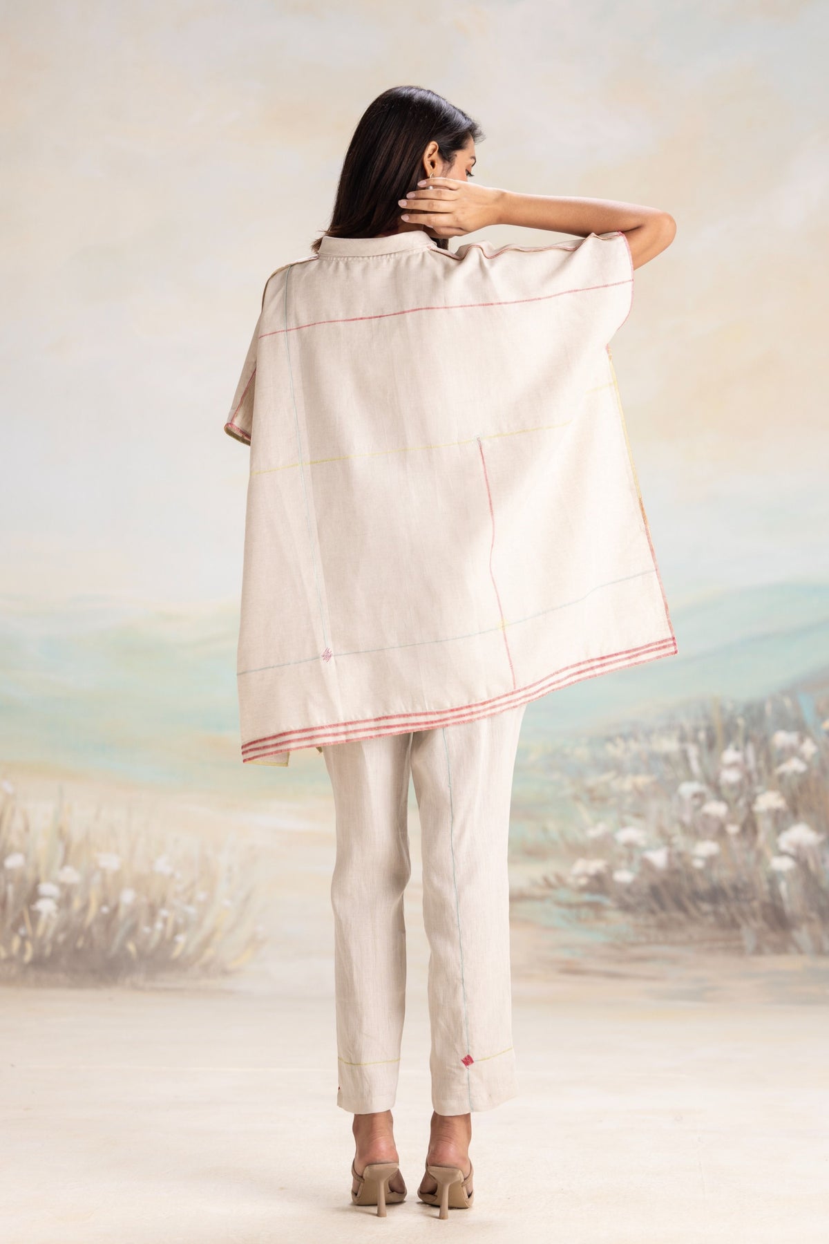 Over Lock Square Dove Co-ord Set