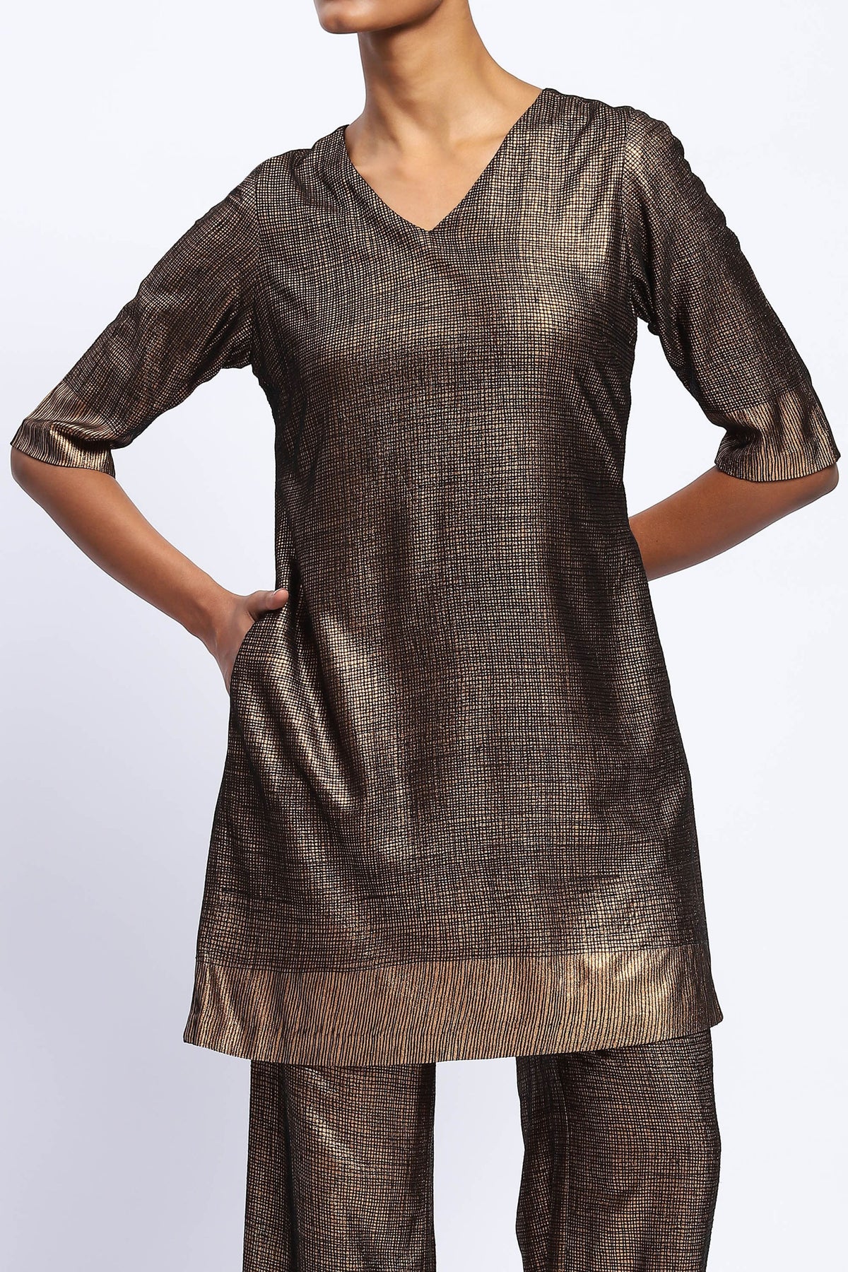 Foil Aari Dress