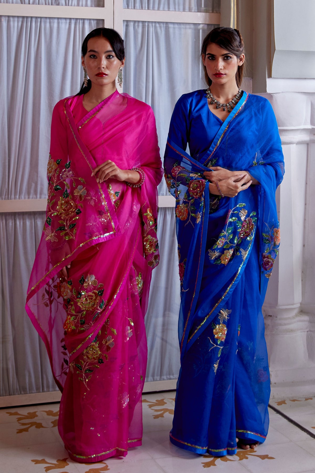 Raziya Hot Pink Saree