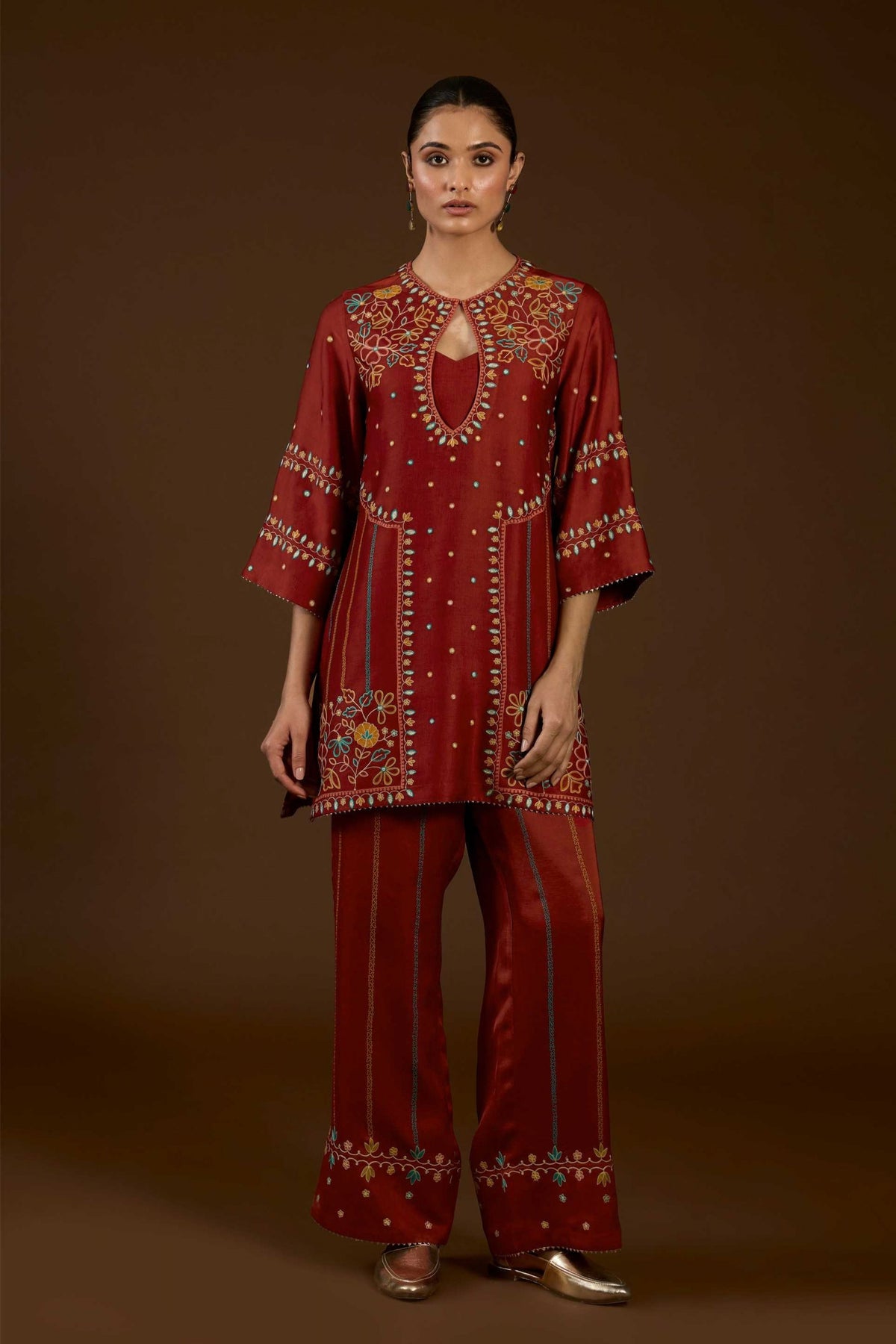 Rust Aari Co-ord Set