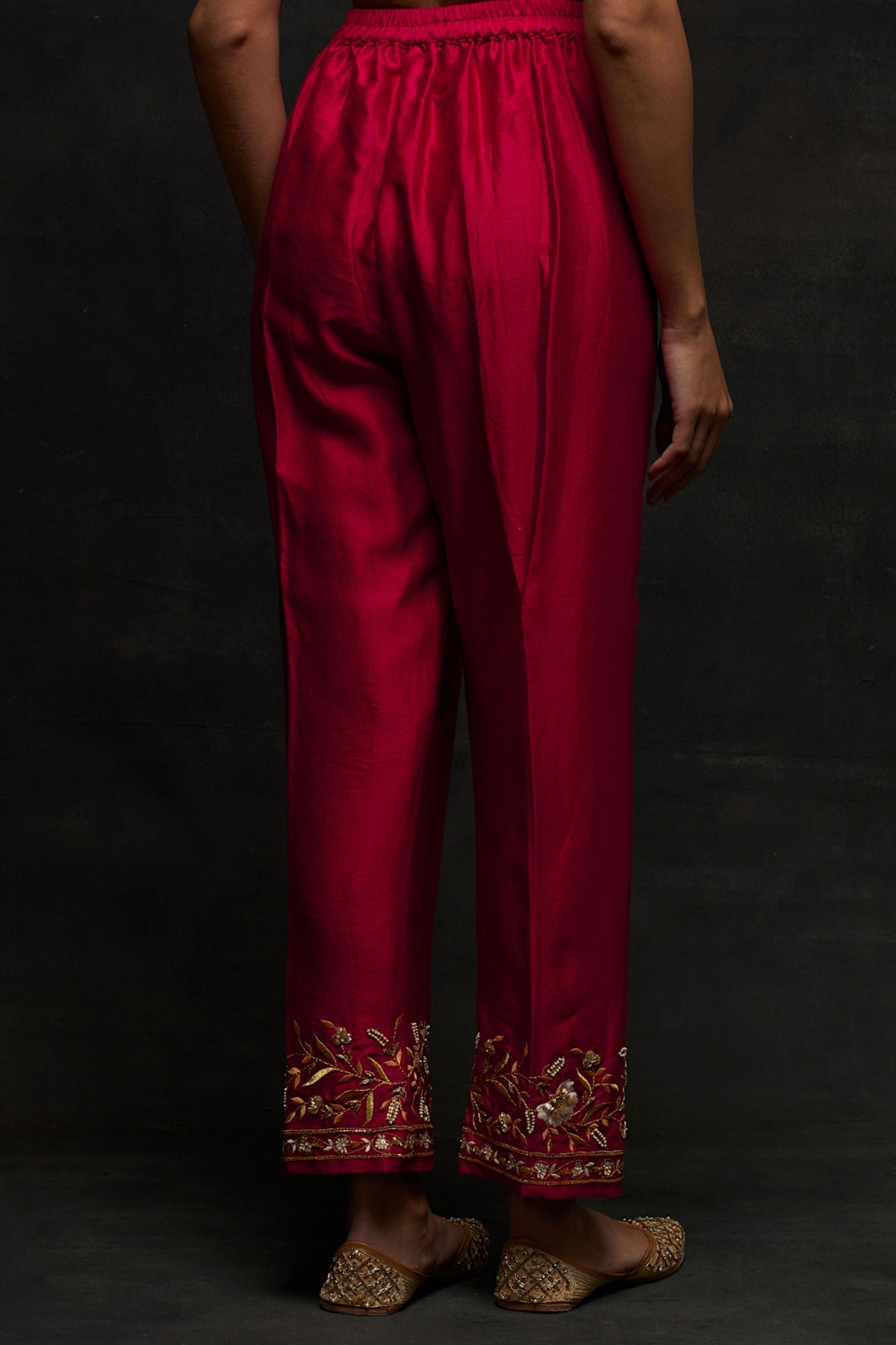 Red Yoke Kurta Set