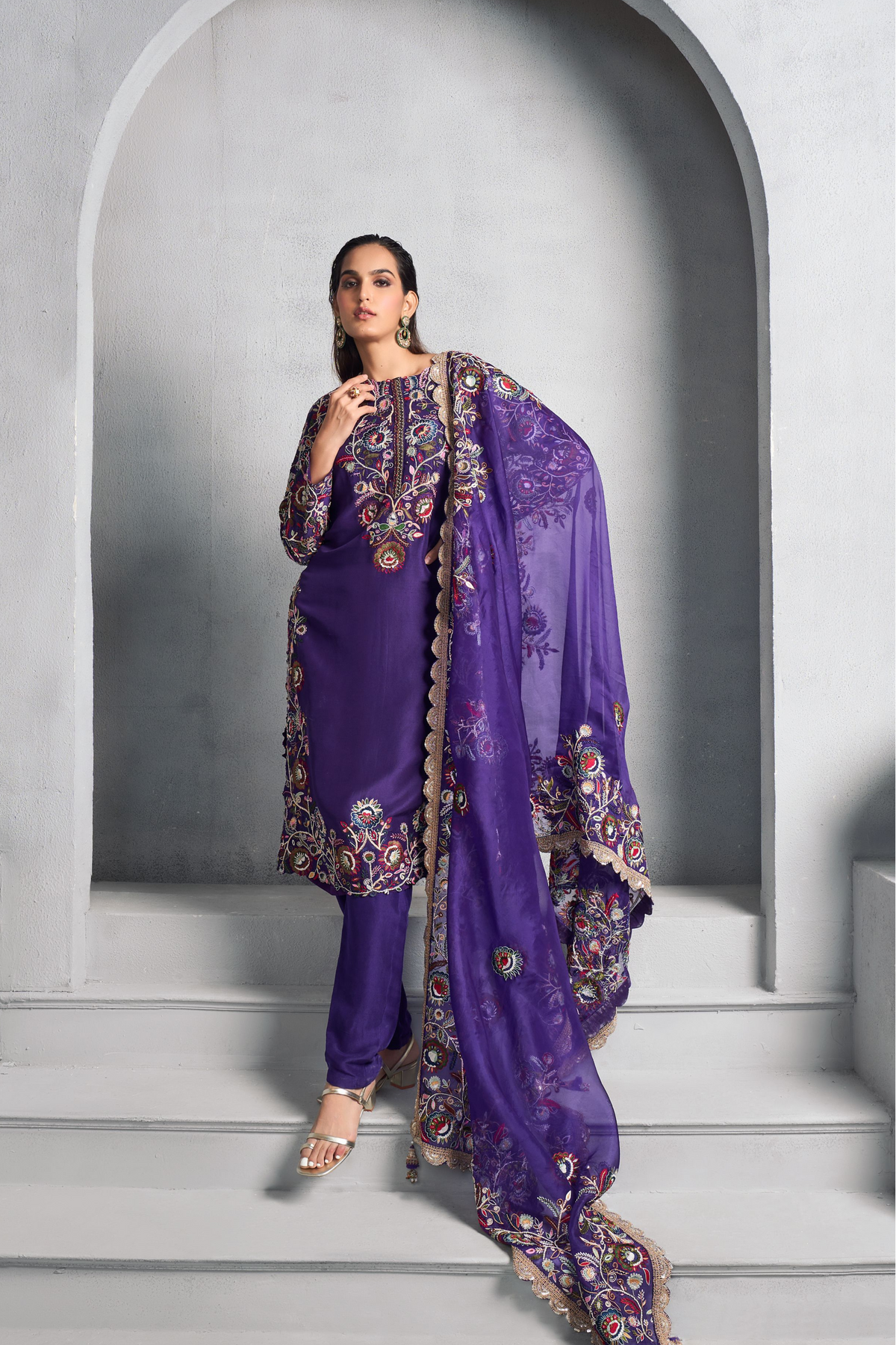 Classic Purple Kurta Set