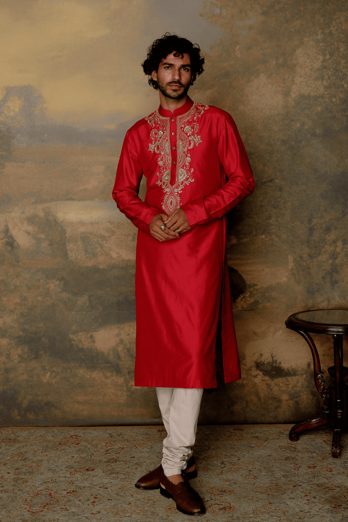Red Kurta Set